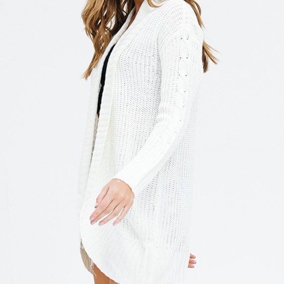 CLASSIC CREAM CARDIGAN - Picture 3 of 4